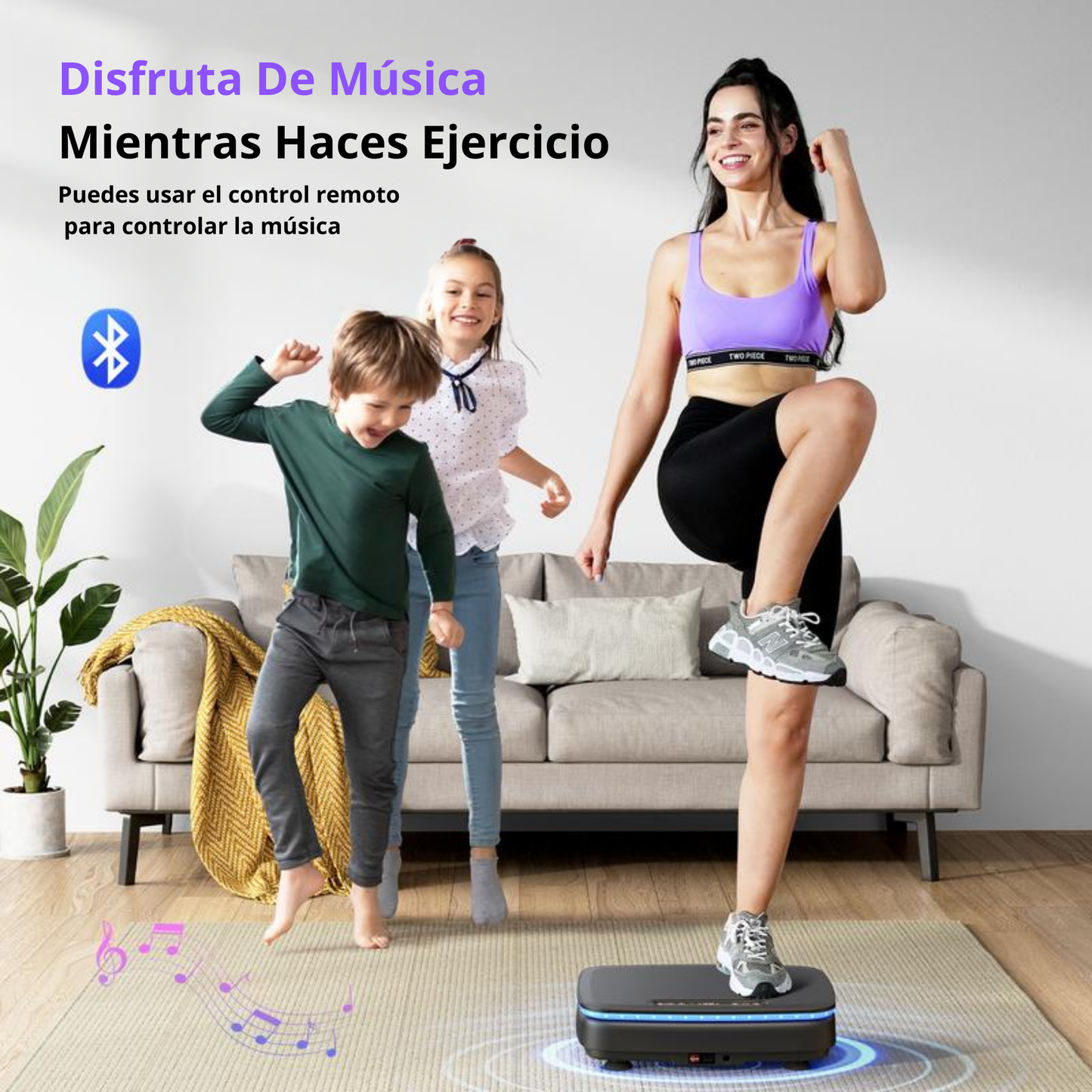 Pack: VibraForce — Tabla Vibratoria LED + Bandas Elásticas